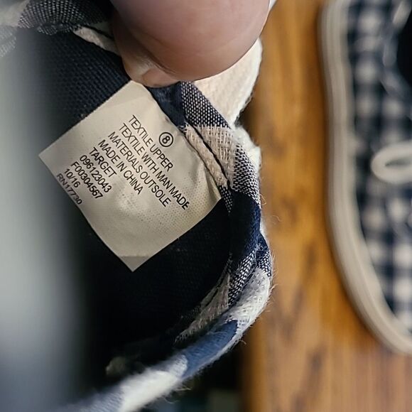 Massimo sz 8 navy/white checked Sneakers - Picture 6 of 6
